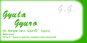 gyula gyuro business card